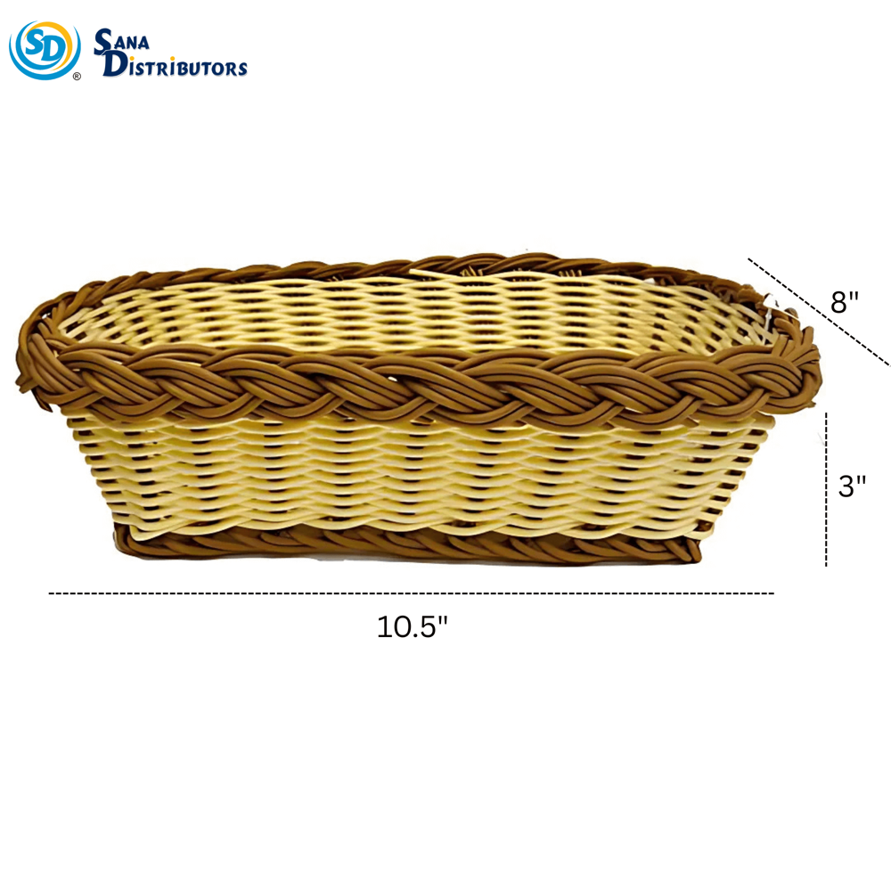 Plastic Rectangular Basket [10.5" x 8" x 3"]