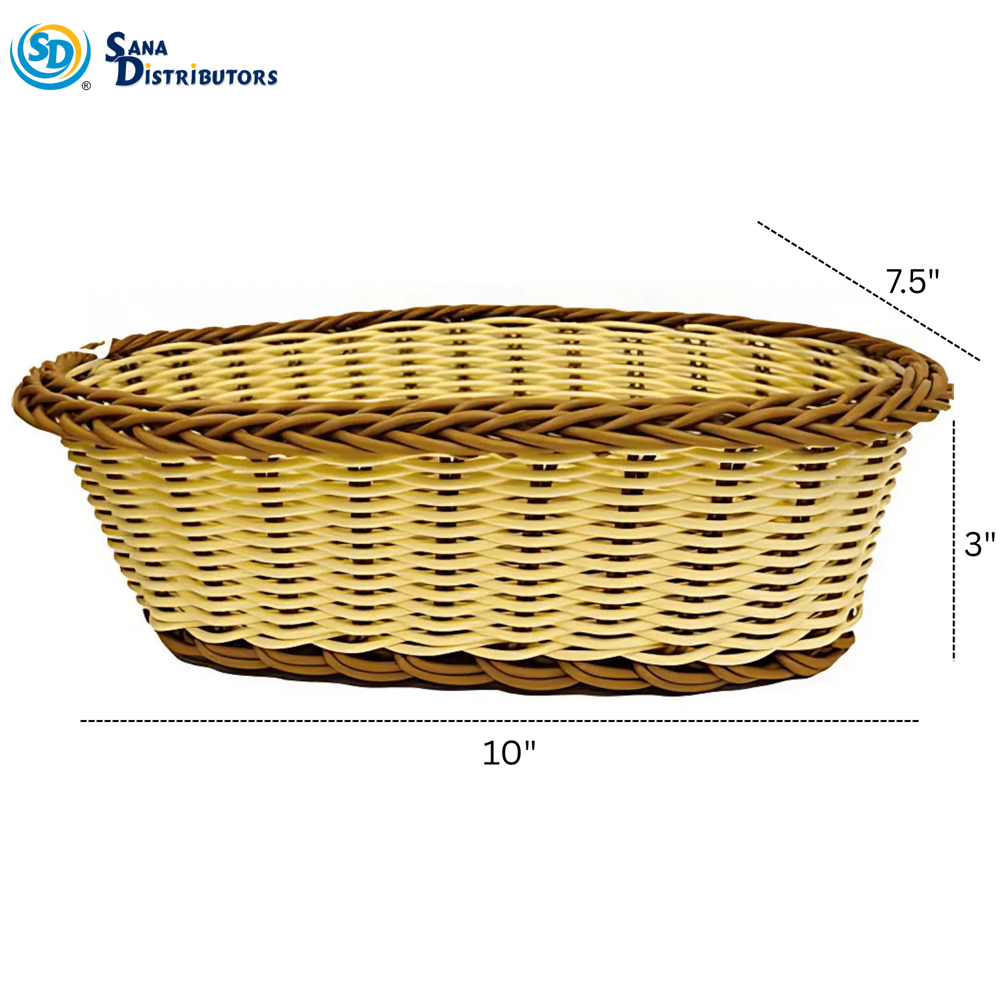 Plastic Basket Ellipse [7.5" x 10" x 3"]