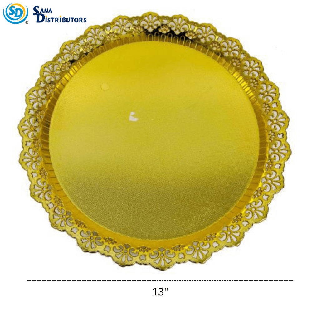 Plastic Plate Gold 13"