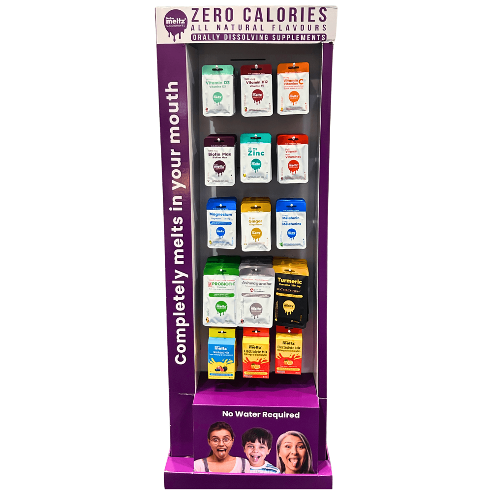 Nutrameltz Floor Display 153pcs ($2.99 per Unit)