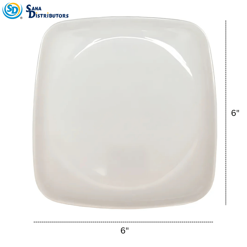 Melamine Plate Square 6"
