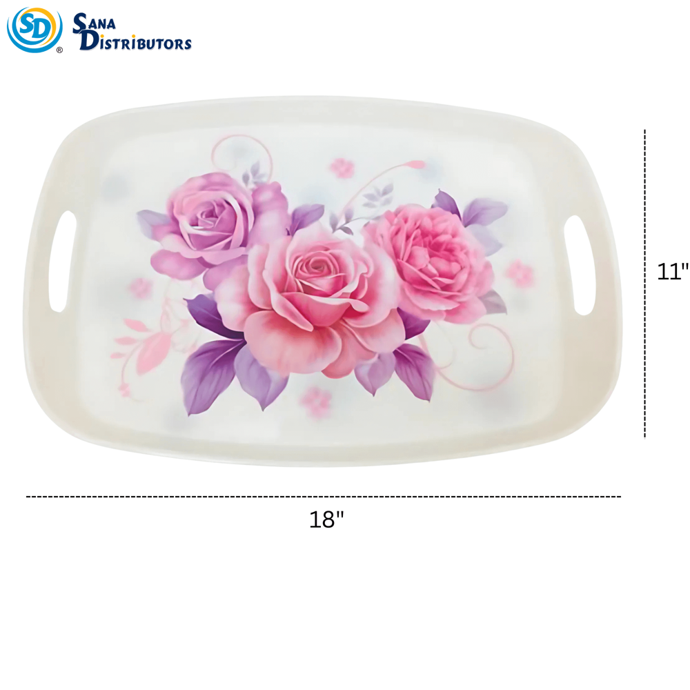 Sweet Melamine Rectangular Tray [18" x 11"] - Assorted Designs