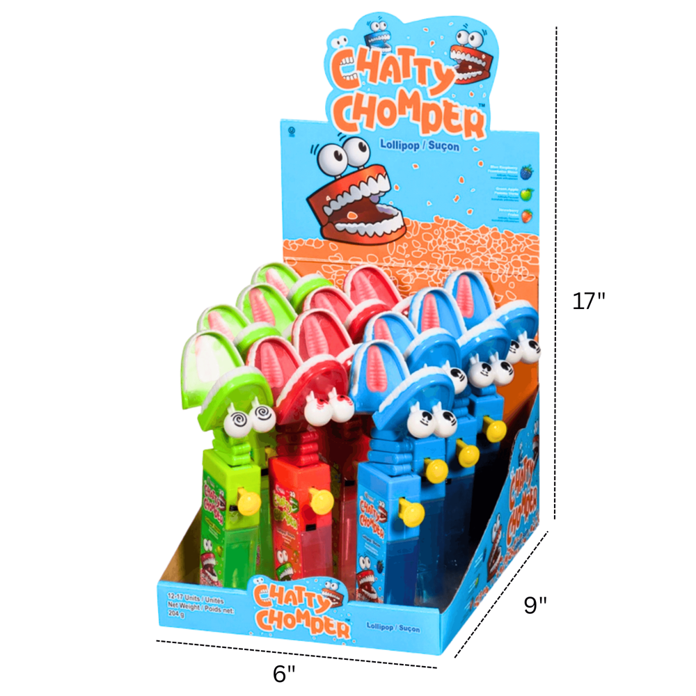 Chatty Chomper with Lollipop 12pcs ($1.99 per Unit) [Exp: 01/2028]