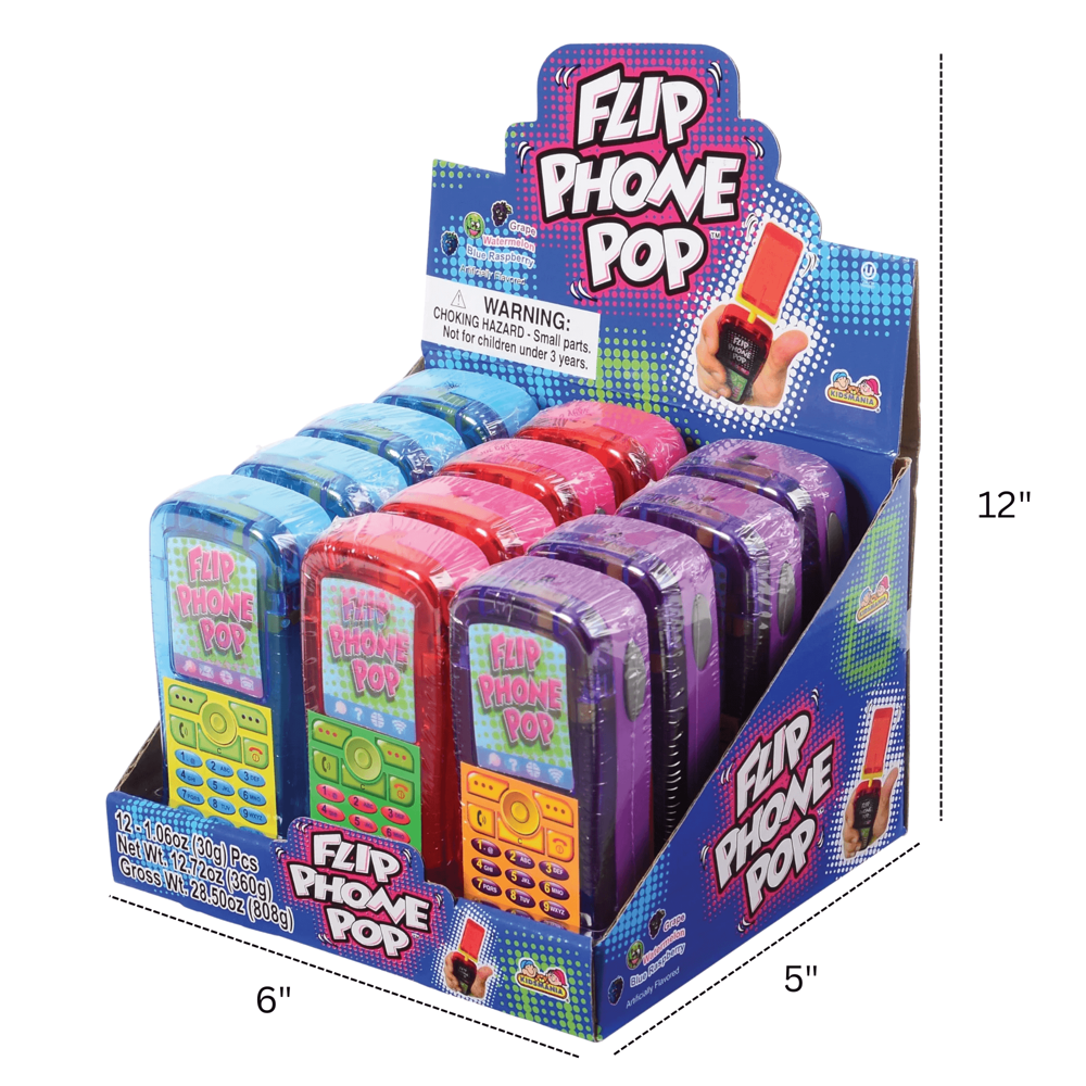 Flip Phone Pop - Lollipops 30 g 12pcs ($1.75 per Unit ) [exp:08/27]