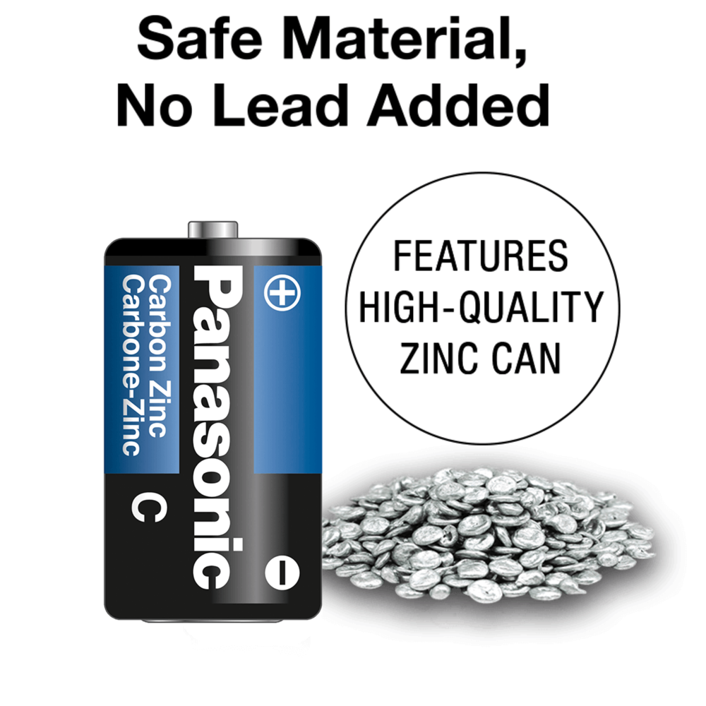 Panasonic c-2 Carbone-zinc ($11.88 for Case of 12) [Exp: 2034]