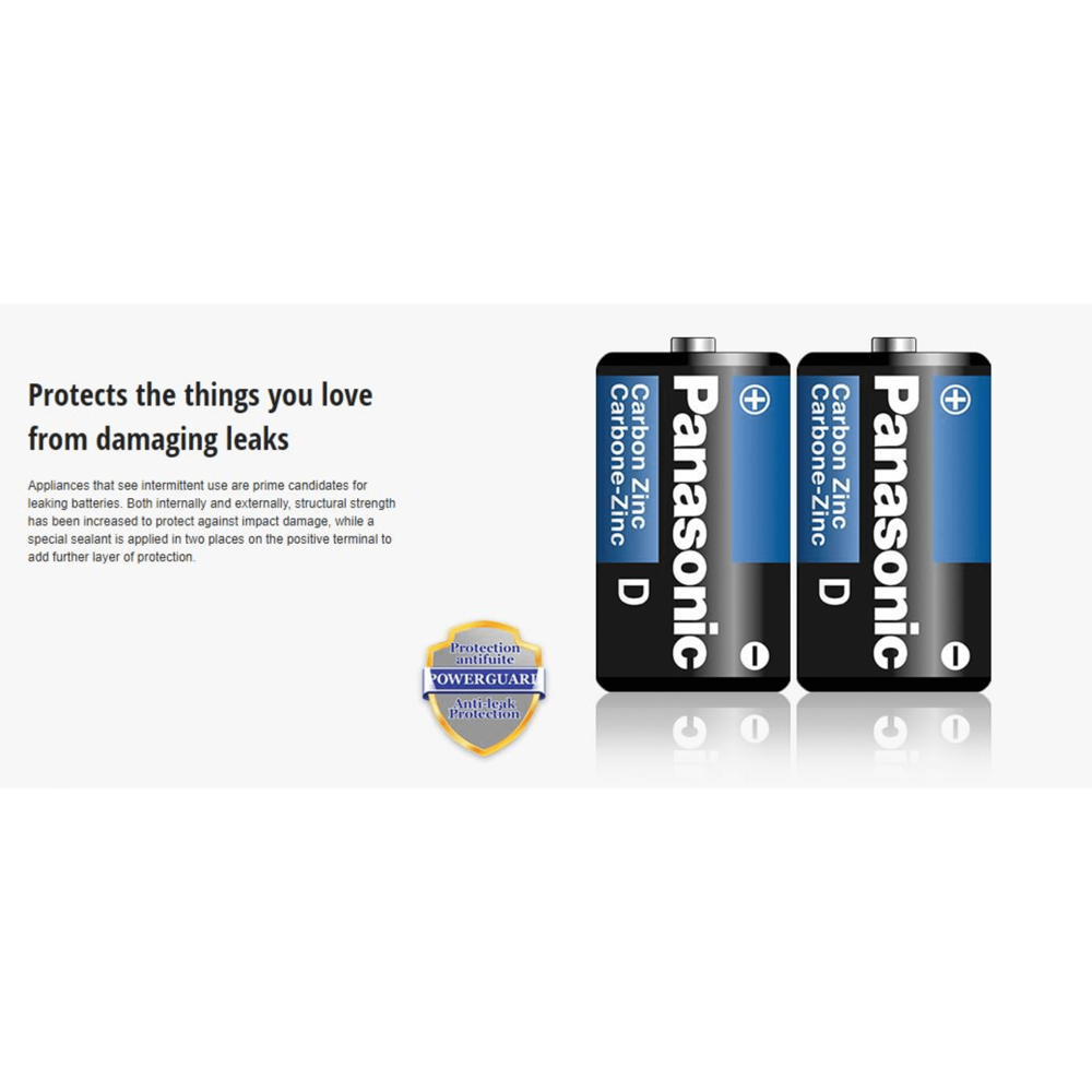 Panasonic d-2 Carbone Zinc ($16.20 for Case of 12) [Exp: 2028]