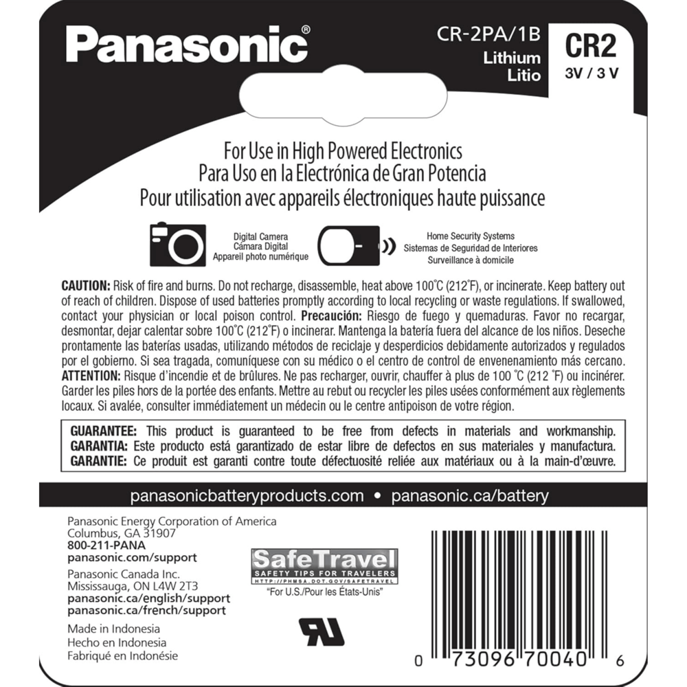 Panasonic Lithium cr2-2pcs [Exp: 2034]