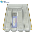 Plastic Utensil Organizer - Gold Trim [13" x 9" x 2"]