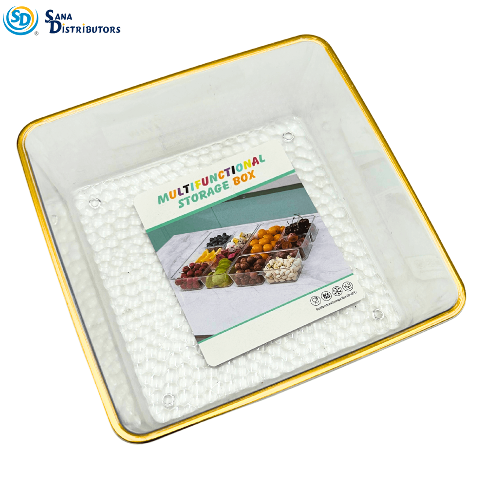 Plastic Square Storage Box 6" x 6" x 2"