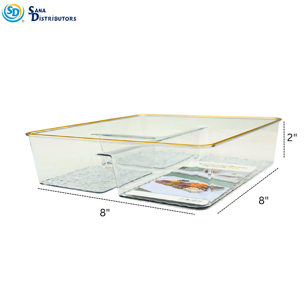 Plastic Multifunctional Storage Box [8" x 8" x 2"]