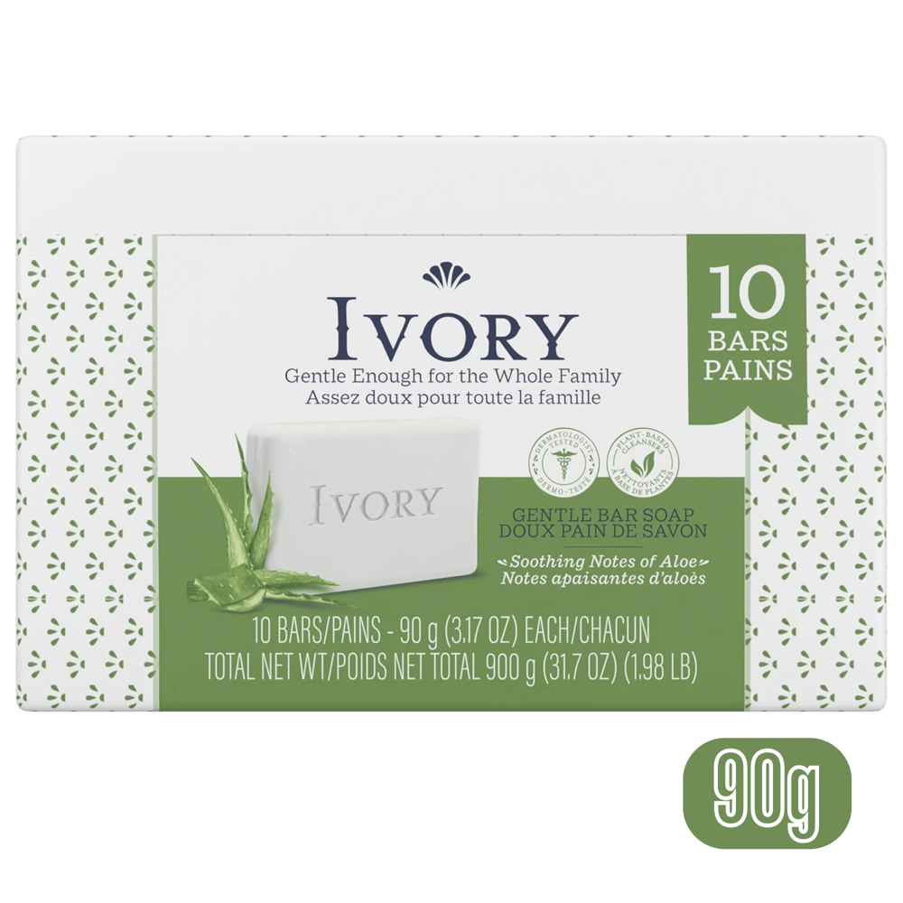 Ivory- Gentle Bar Soap- Aloe 10pcs ($0.99 per Unit)