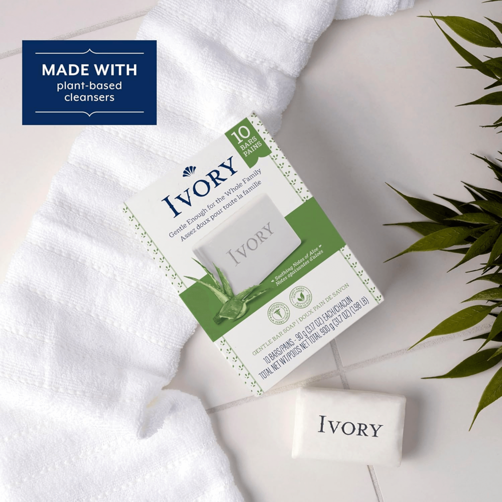 Ivory- Gentle Bar Soap- Aloe 10pcs ($0.99 per Unit)