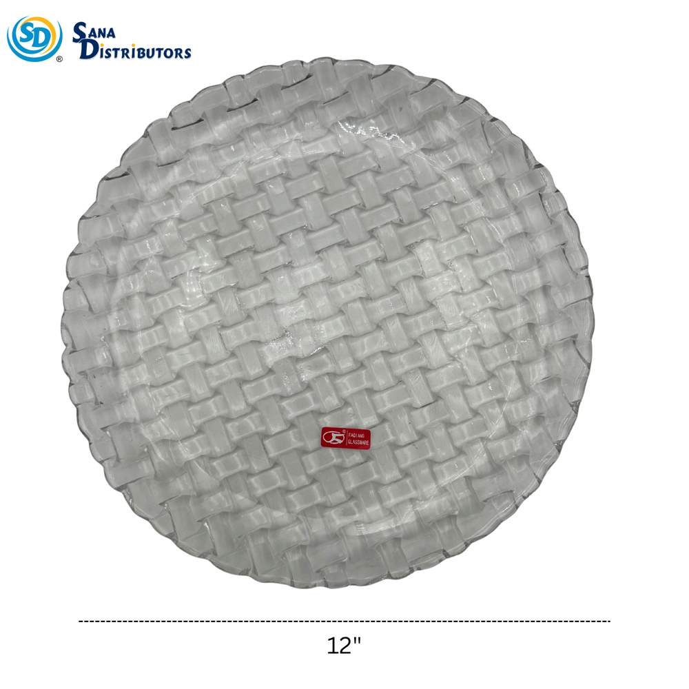Glass Plate Round 12" 2pcs