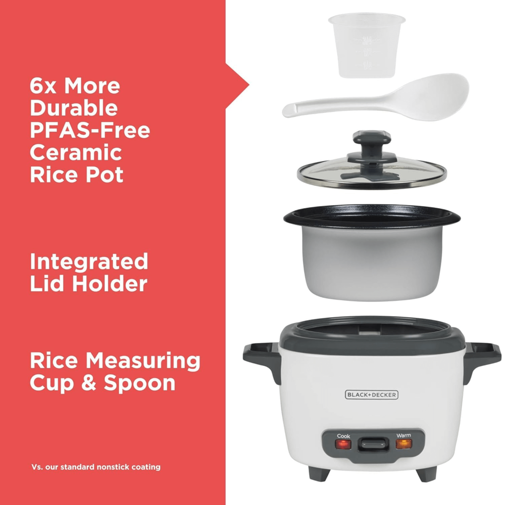 Black + Decker 3-cup Rice Cooker #rc503 (Brand New)