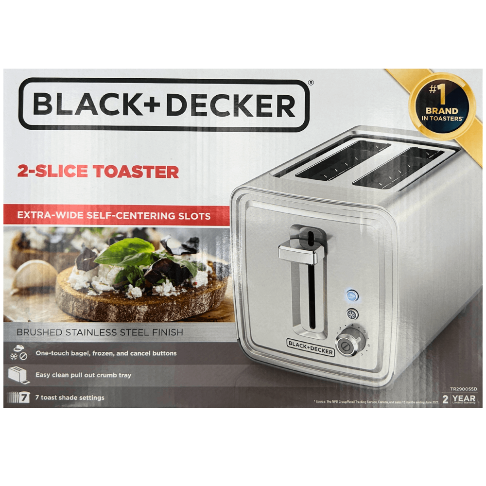 Black+decker 2-slice Toaster #tr2900ssd (Brand New)
