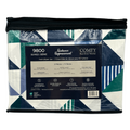 Comfy Bamboo World Twin Sized Sheet Set 3pcs - Blue & Green