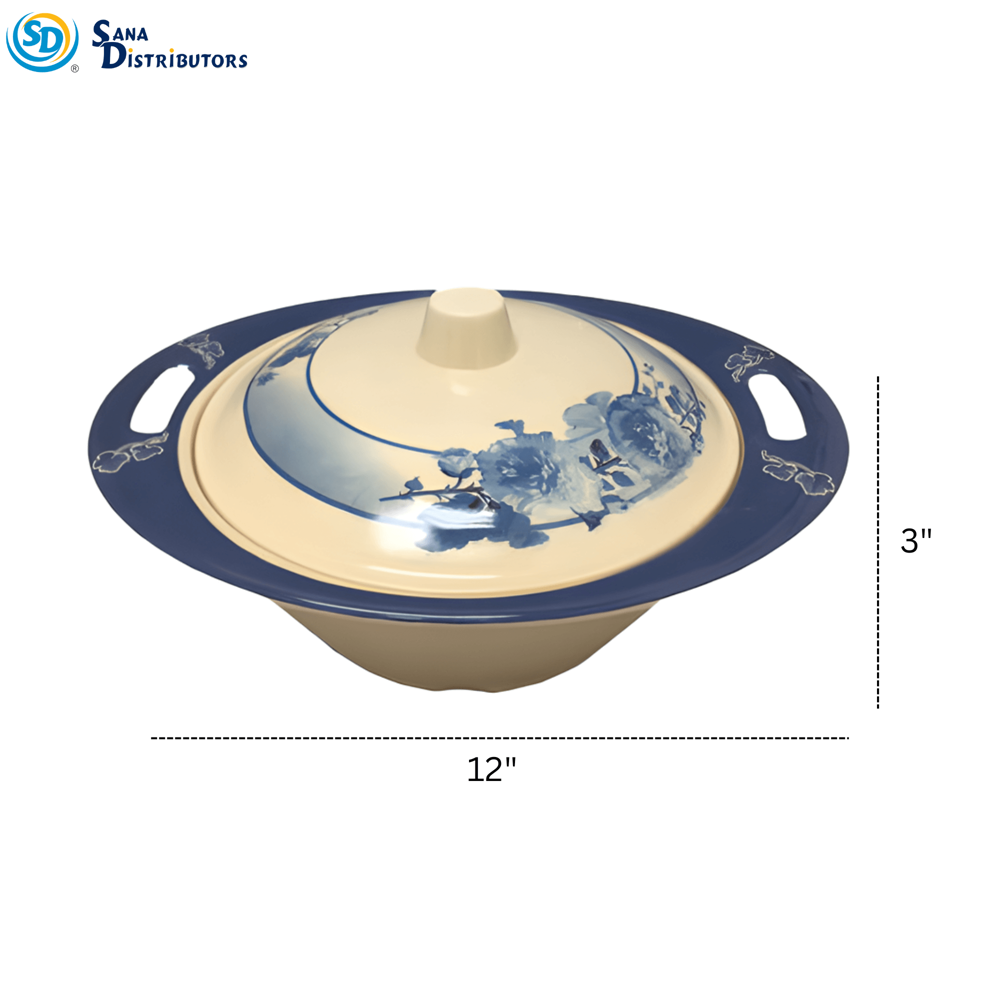 Melamine Bowl with Lid 12"x3"