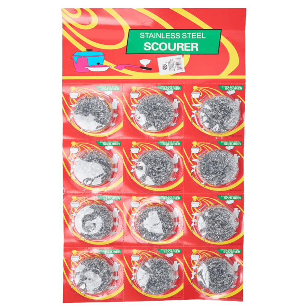 12 Pcs Steel Cleaning Scourer