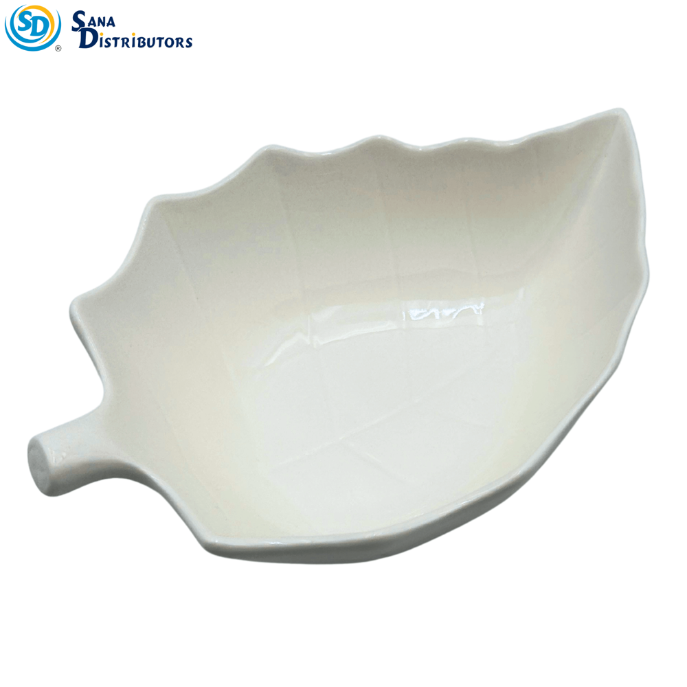 Porcelain Bowl - Leaf Shape 9" x 6.5"