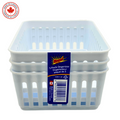 Royal Plastic Square Basket 6"x4.5"x2.5" 3pcs
