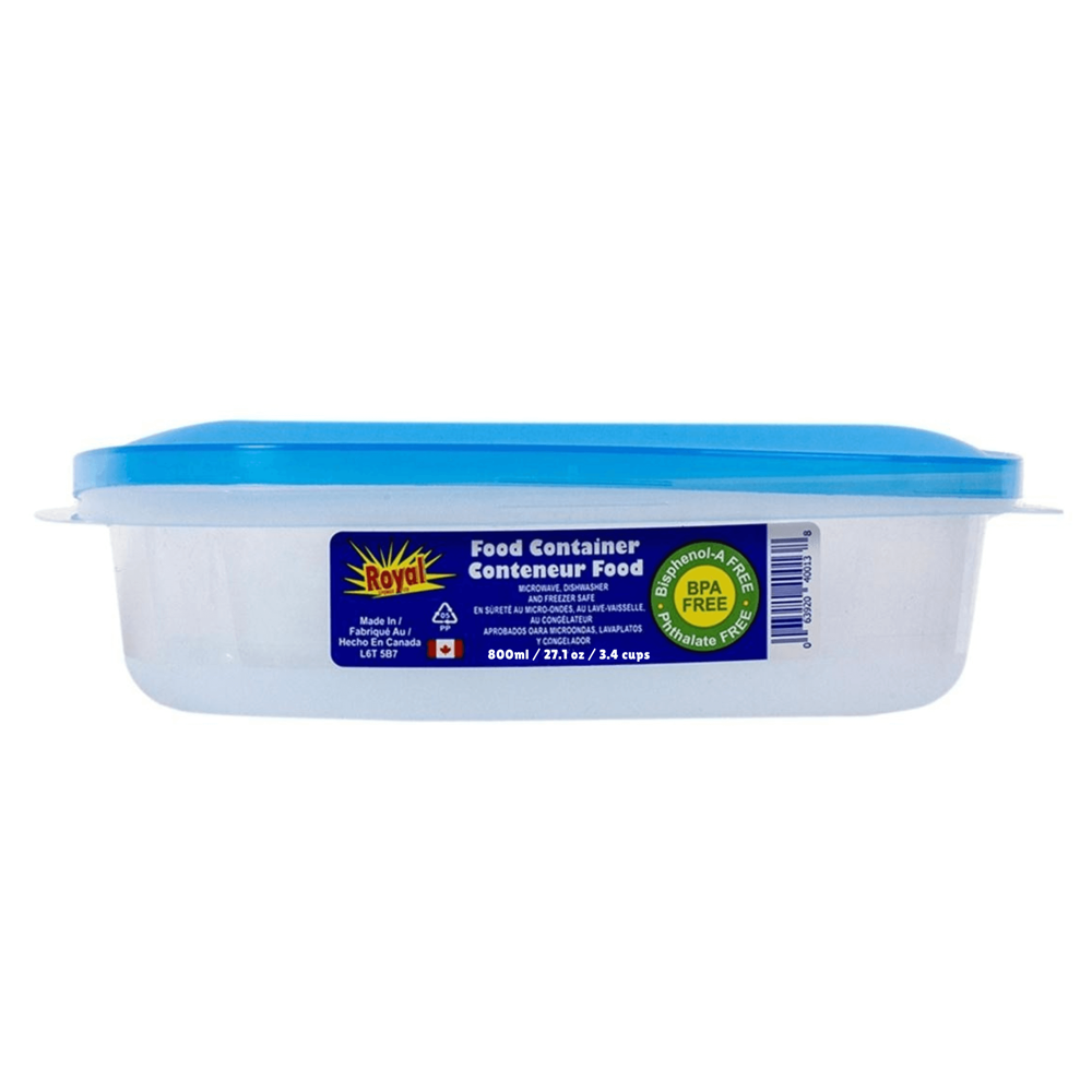 Royal Plastic Food Container Rectangular 800 mL