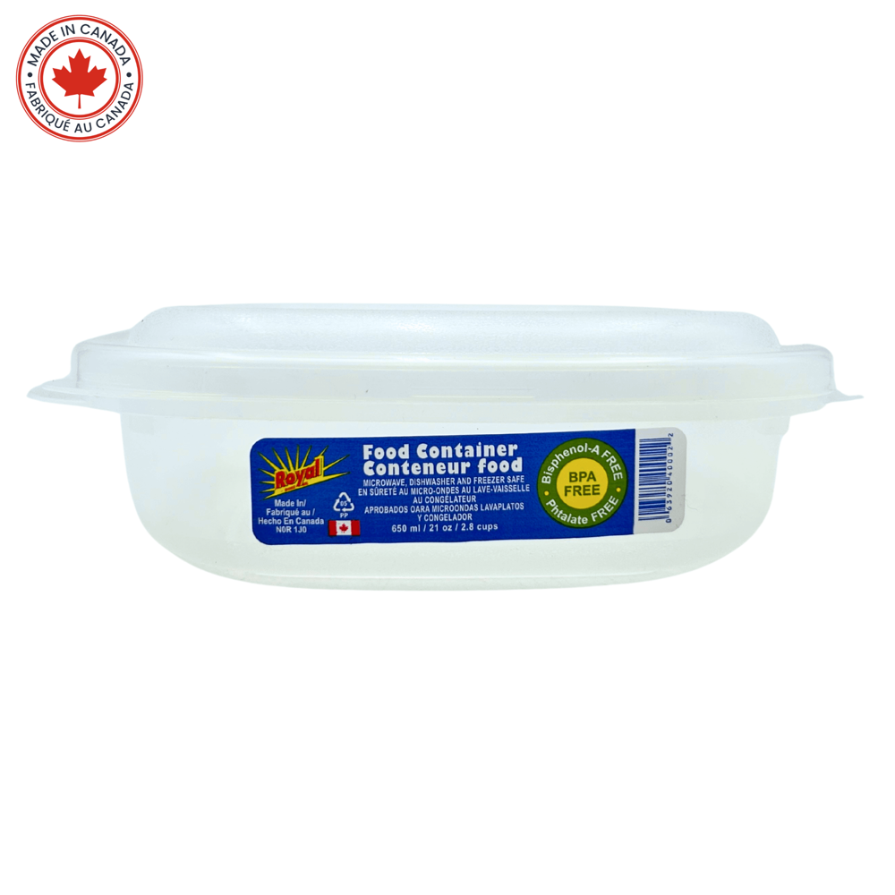 Royal Plastic Food Container Square 650 mL