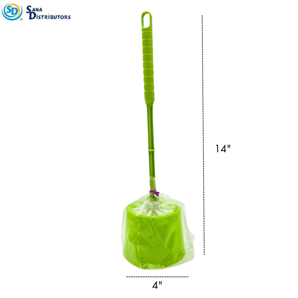 Toilet Brush W/holder - Assorted Colours 14"