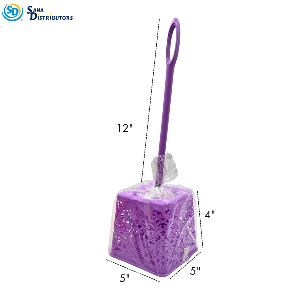 Toilet Brush W/holder 12" - Assorted Colours