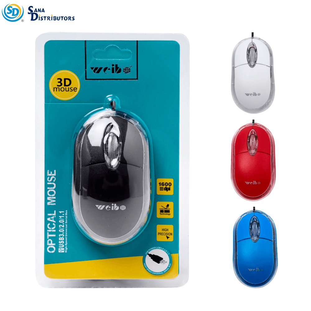 Wired Mouse - Assorted Colors
