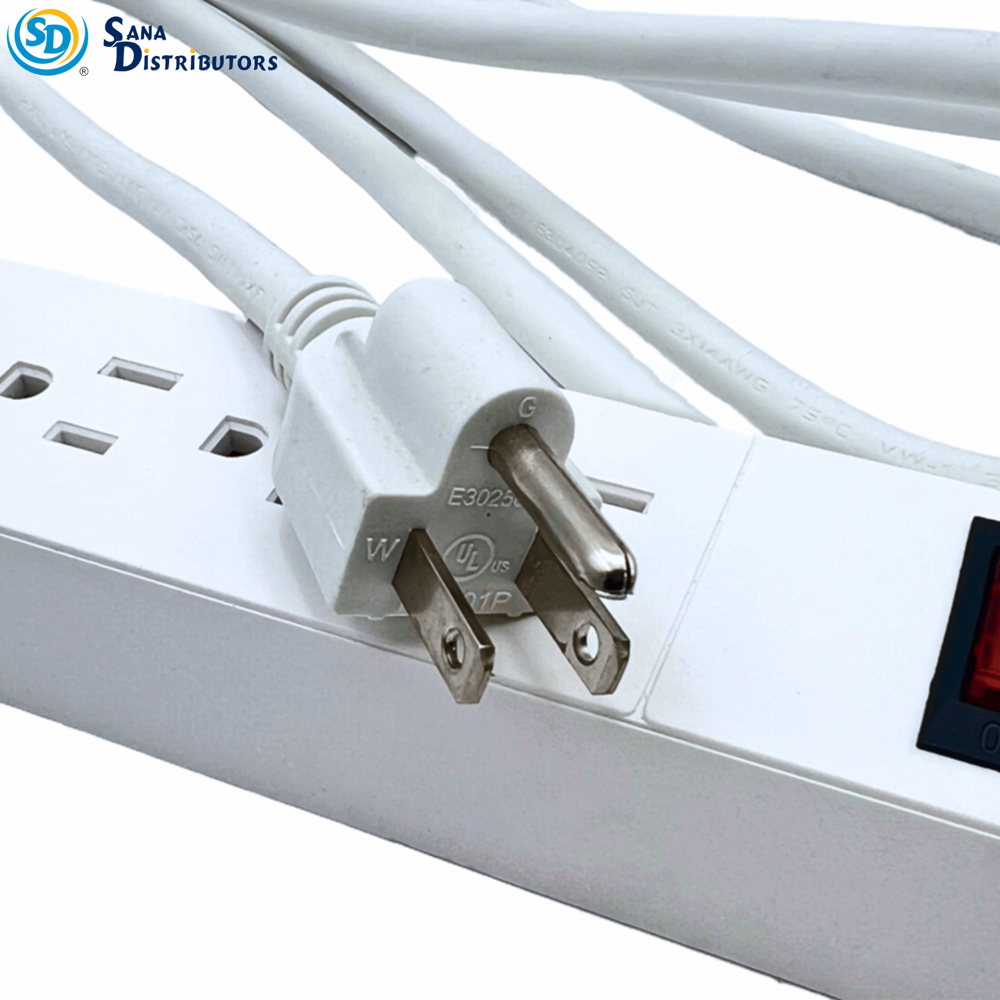 Sd Power Strip with Dual USB 6 Oulets 6ft