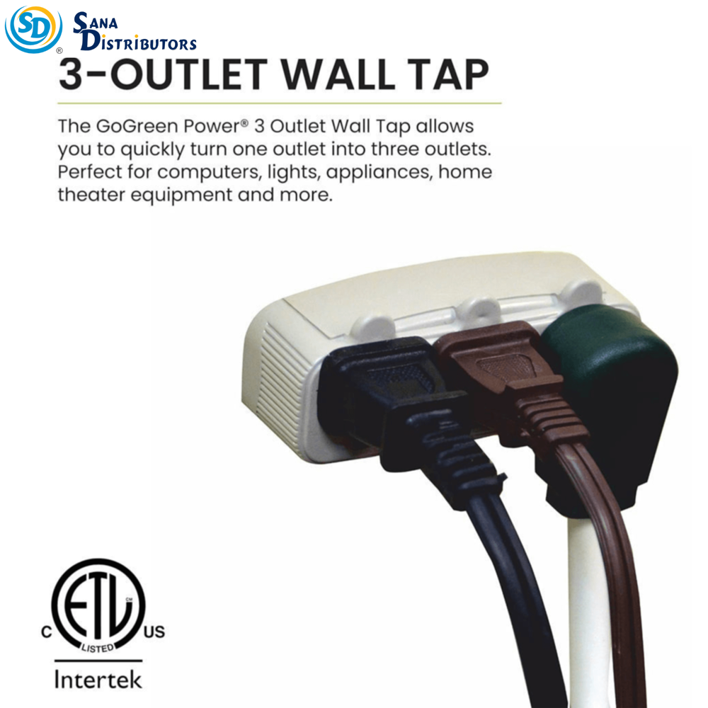 Sd Grounded Wall Tap 3 Outlet
