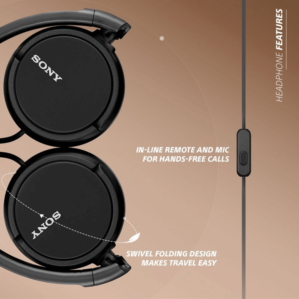 Sony Headphone mdr-zx110 Black (Refurbished)
