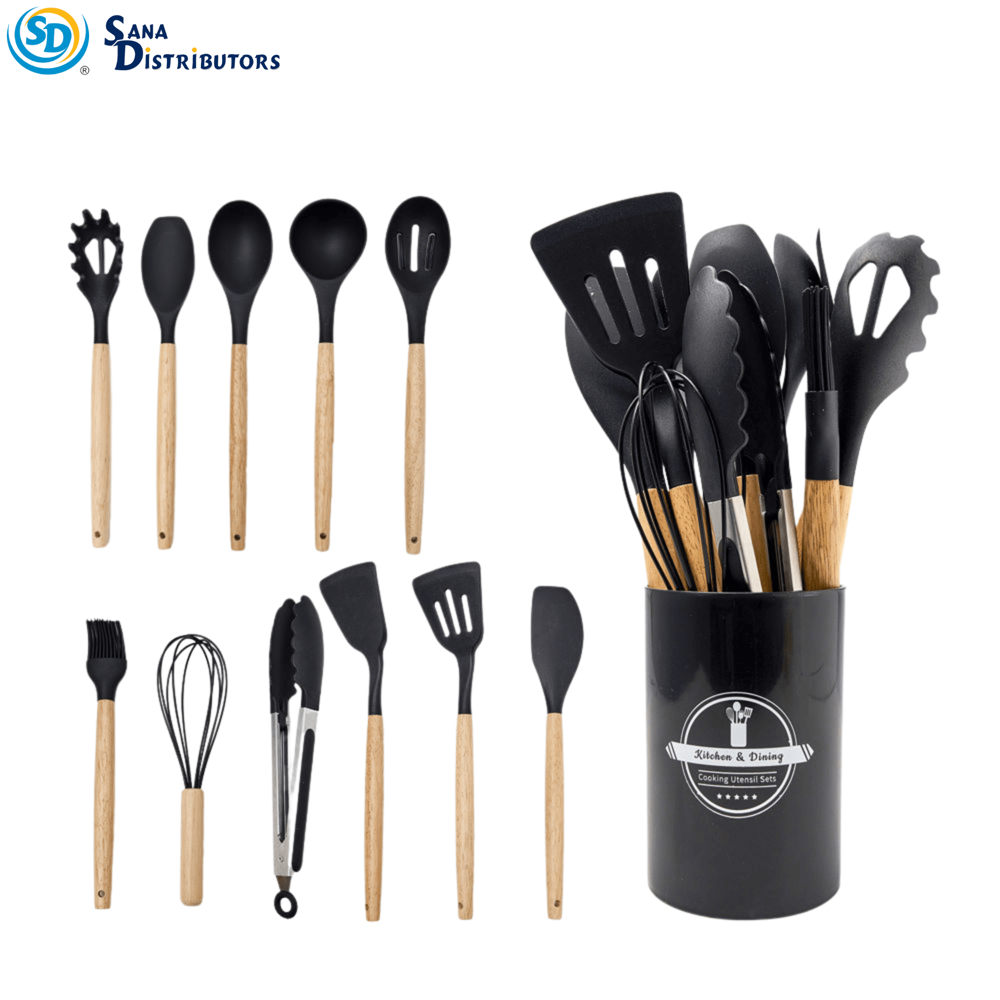 Silicone Kitchen Utensil Set 12" 12pcs