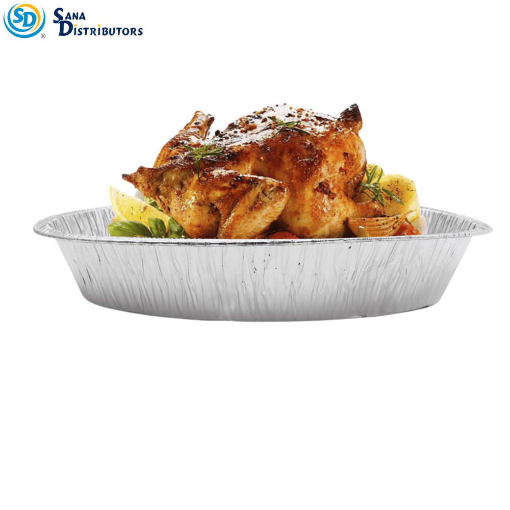 Aluminum Foil Oval Roaster Pan [18.5" x 13.5" x 3"]