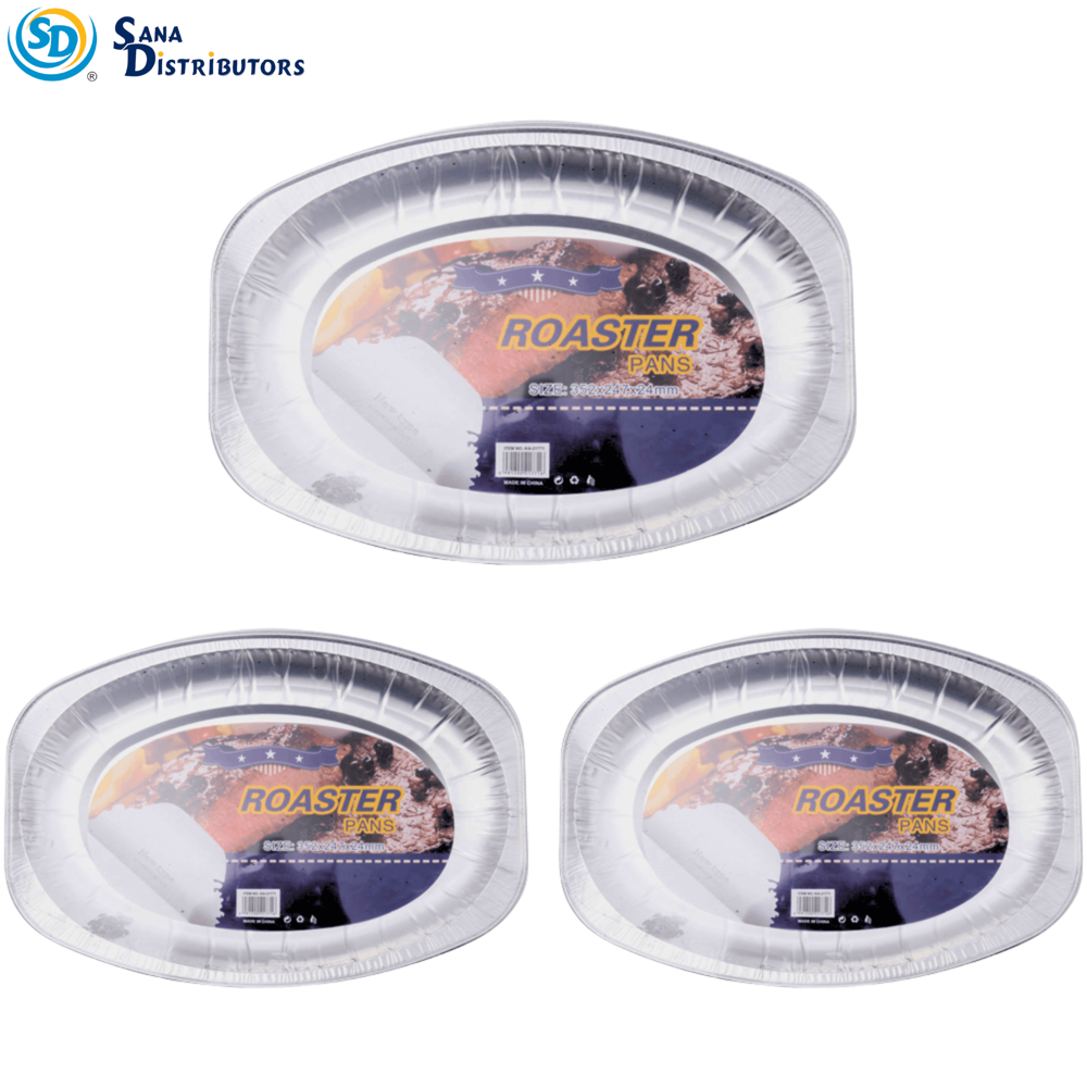 Aluminum Foil Roaster Trays 3pcs [14" x 10" x 1"] ($0.58 per Pc)