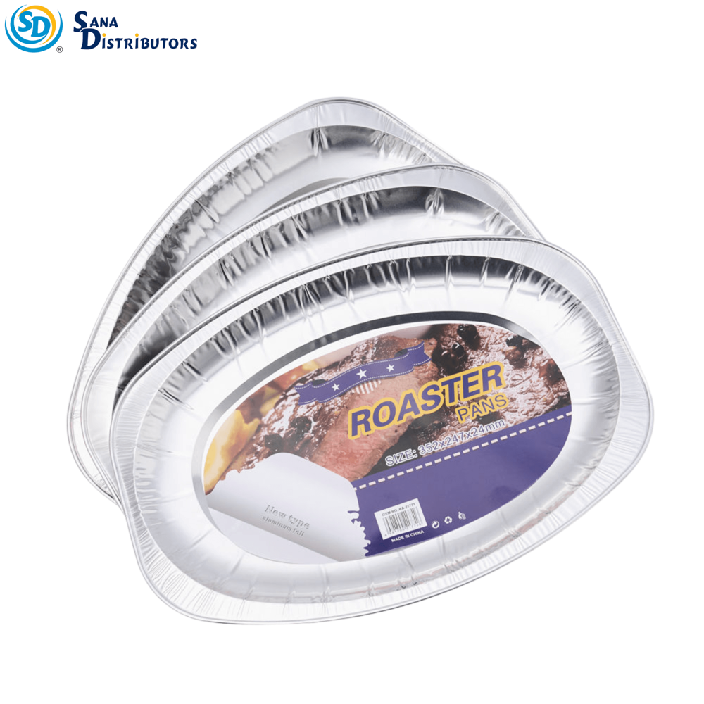 Aluminum Foil Roaster Trays 3pcs [14" x 10" x 1"] ($0.58 per Pc)