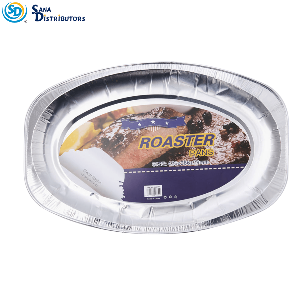 Aluminum Foil Oval Roaster Pan 2pcs [17" x 10.5" x 1.5"] ($0.99 per Pc)