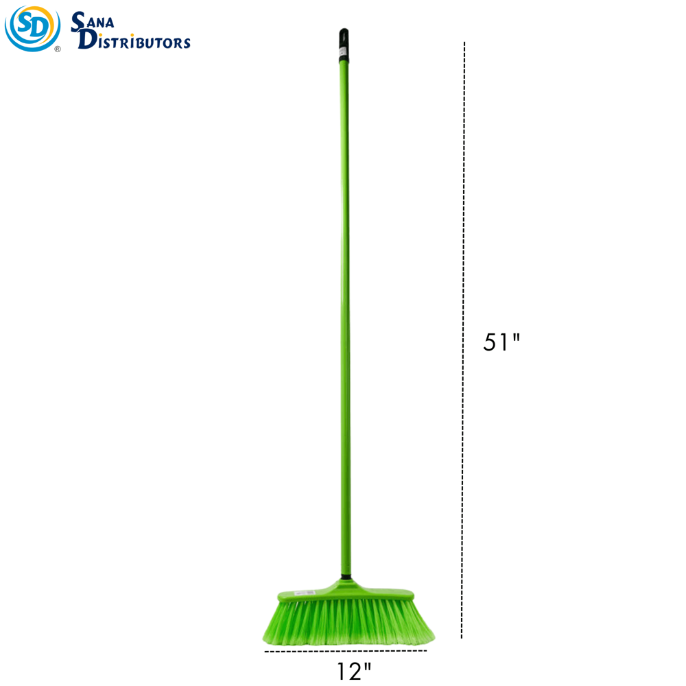 Plastic Broom 51" - Assorted Colours