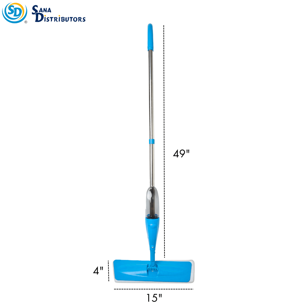 Spray Mop - Flat Head & Steel Handle 49"