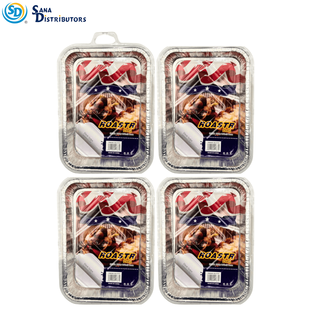 Alumnium Foil Roaster Pans 4pcs [8.5" x 6" x 1.5"] ($0.62 per Pc)
