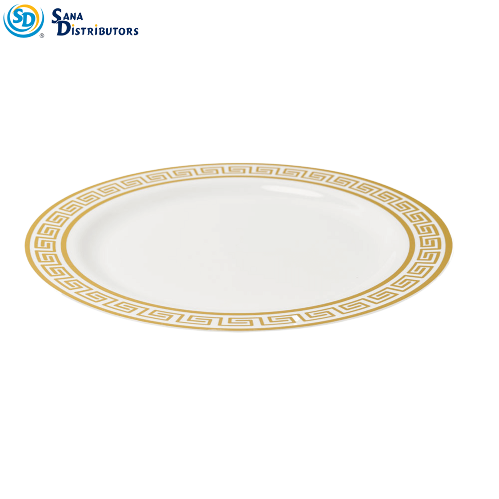 Plate Gold Design 10" 6 Pcs