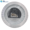 Plastic Plate Silver Design 10" 6 Pcs