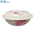 Melamine Bowl with Lid 9"x2.5"
