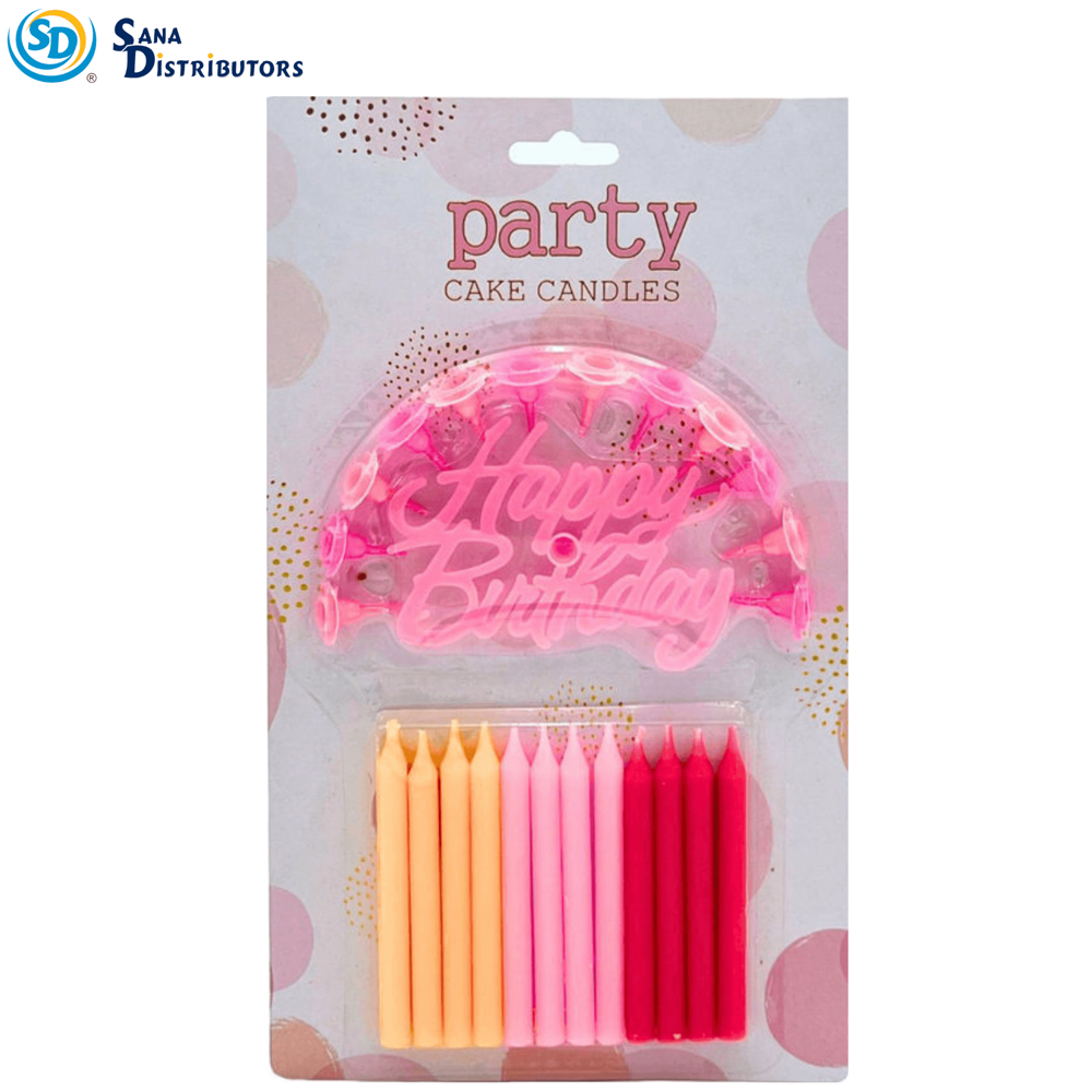 Birthday Candles - Blue & Pink 10"x6"