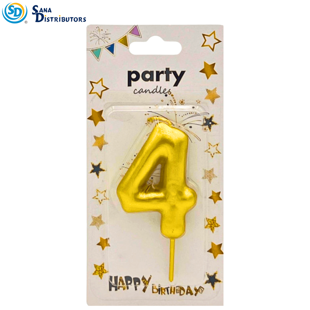 Birthday Candles - Digits - Gold [0-9] 5"x3"