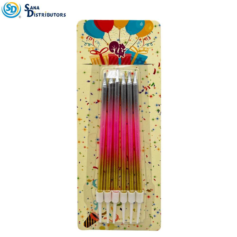 Birthday Candles - Slim 6pcs 7"x3"