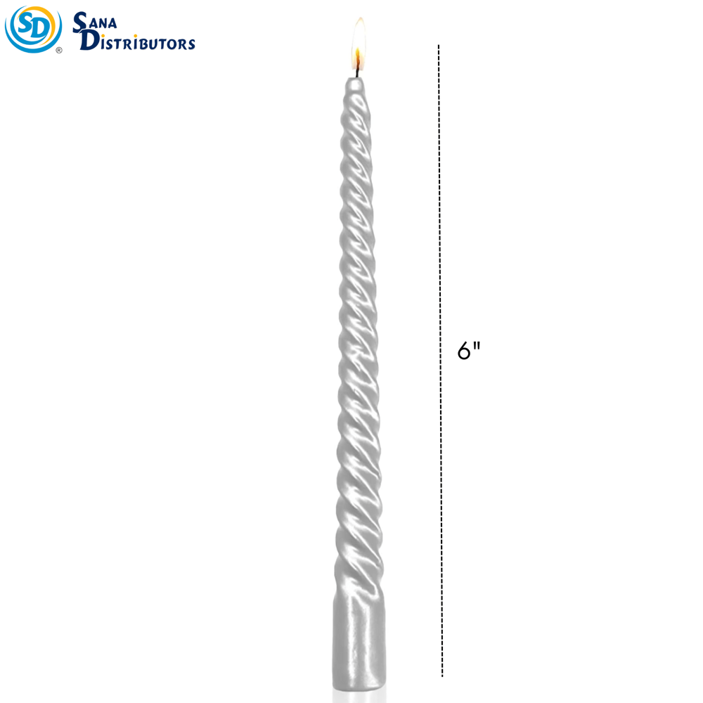 Sd Metallic Candles 3pcs 8"x3"