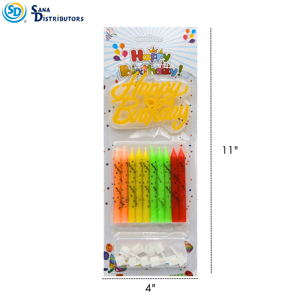 Happy Birthday Candle Set 11"x4"