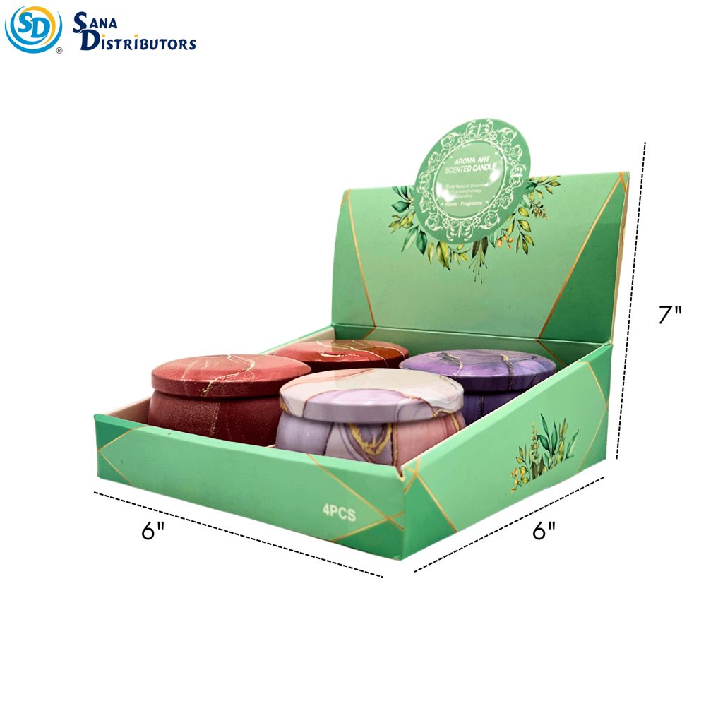 Scented Candles - Aroma Art 7"x6"x6" ($13.96 for 4pcs)