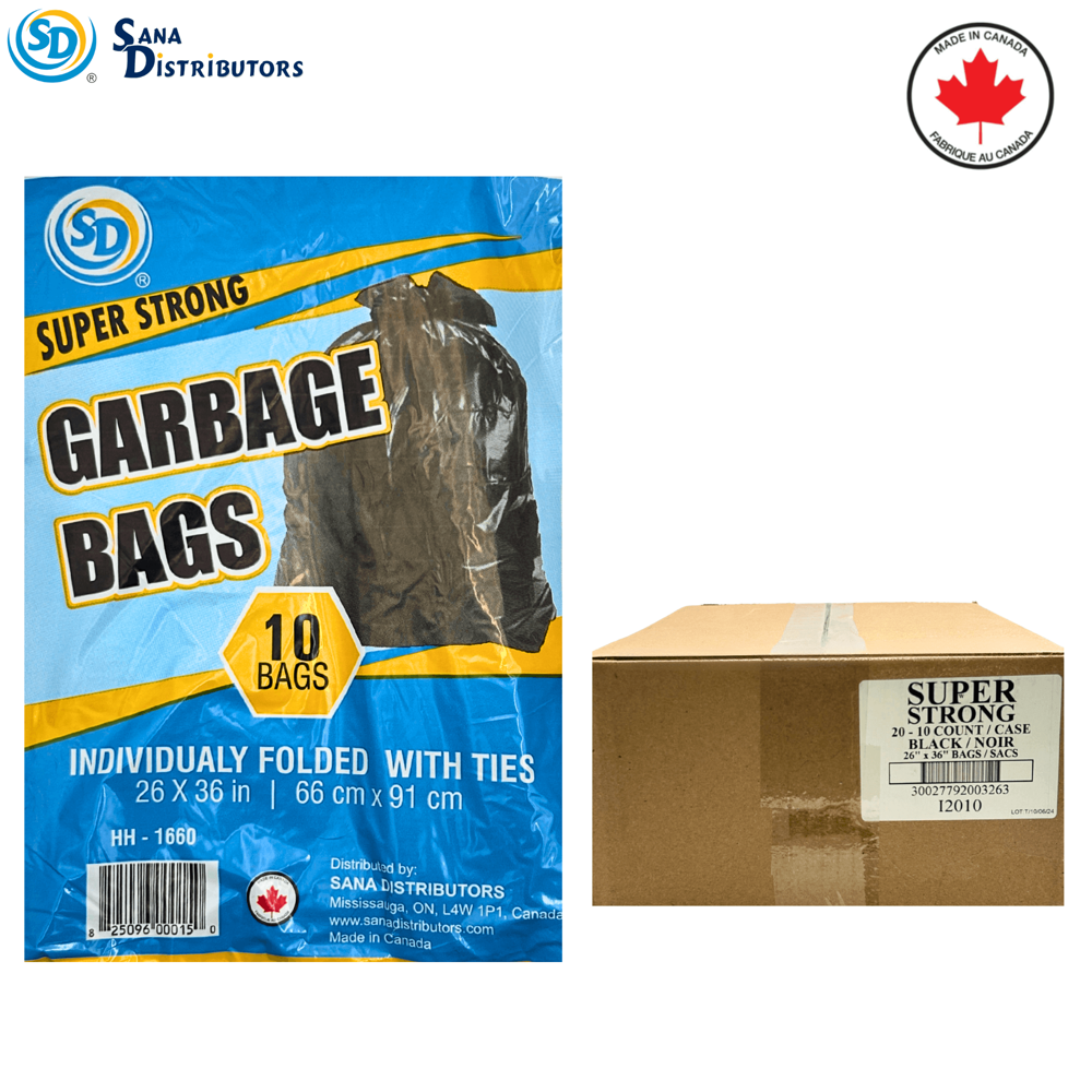 Sd Garbage Bags 26" x 36" 10pcs ($17.80 for Case of 20)